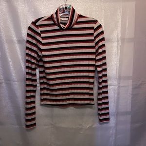 Urban outfitters sparkle striped faux turtle neck